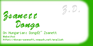 zsanett dongo business card